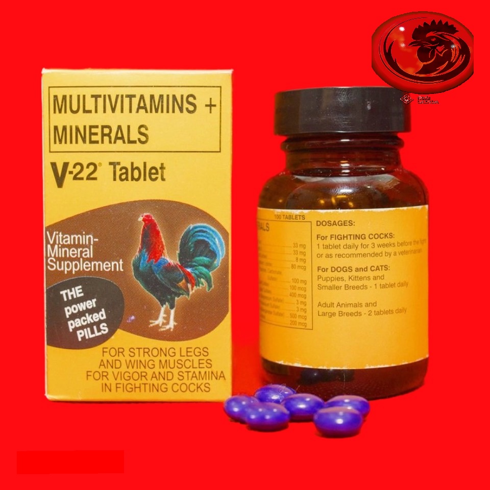 MUTIVITAMIN + MINERALS sung hưng, tăng cơ cho gà đá CHIẾC LẼ 20 VIÊN