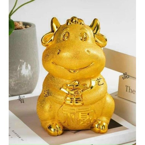 Trâu vàng đựng tiền tiết kiệm