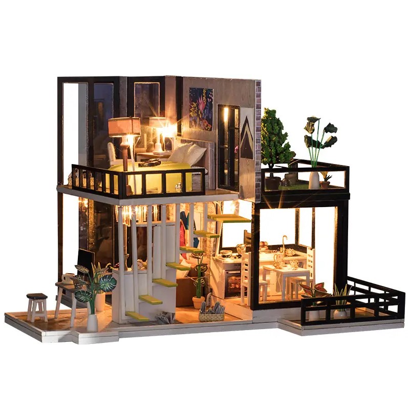 Nhà Búp Bê Barbie lắp ráp Mô hình September Forest Quà tặng sinh nhật , đồ chơi cho bé