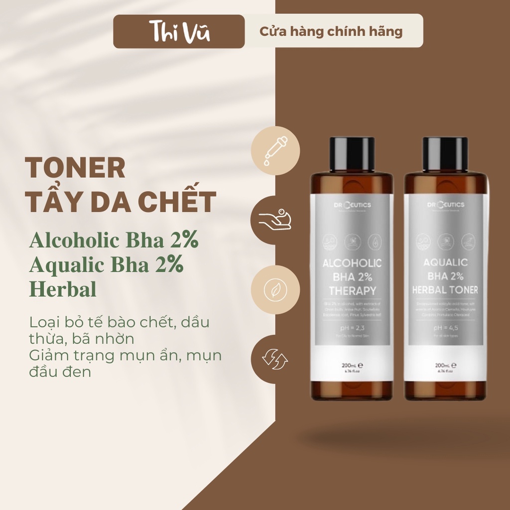 Toner làm sạch và cân bằng da drceutics bha 2% - thi vũ