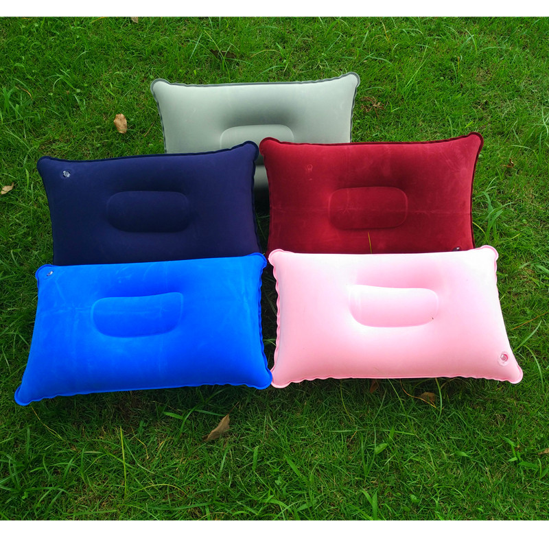 GỐI HƠI VĂN PHÒNG DU LỊCH kích thước 38x24cm (Nhiều màu) - [ Gối hơi du lịch gối tựa ô tô gối nỉ gối hơi cao su gối ngủ trưa gối du lịch]