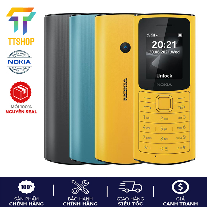 Điện thoại di động Nokia 110 4G - Hàng chính hãng - Mới nguyên seal - Bảo hành 12 tháng