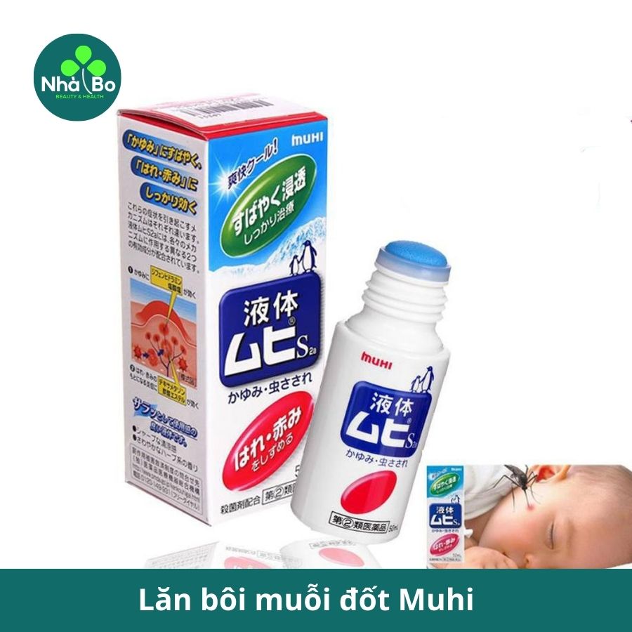 Lăn bôi muỗi đốt Muhi dành cho bé +6m - Nhật Bản