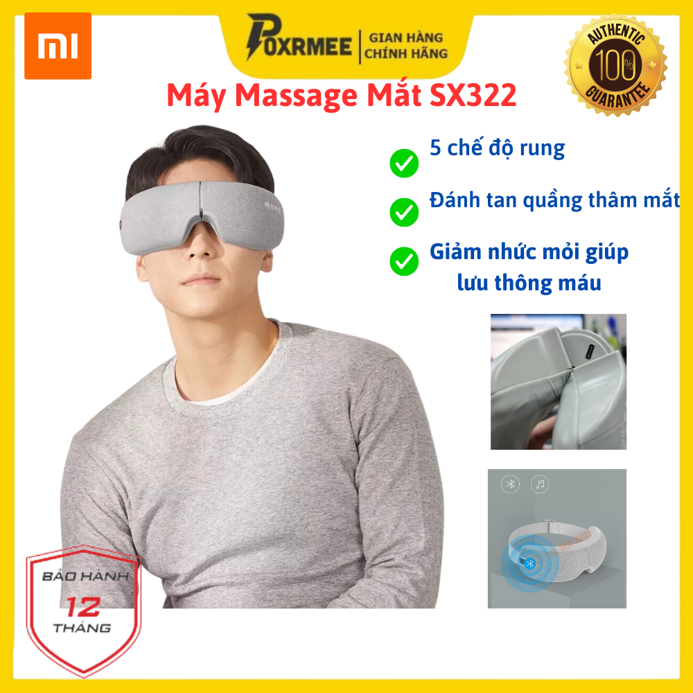 Máy massage mắt xiaomi momoda sx322, thư giãn, giảm thâm mắt, kết nối bluetooth nghe nhạc