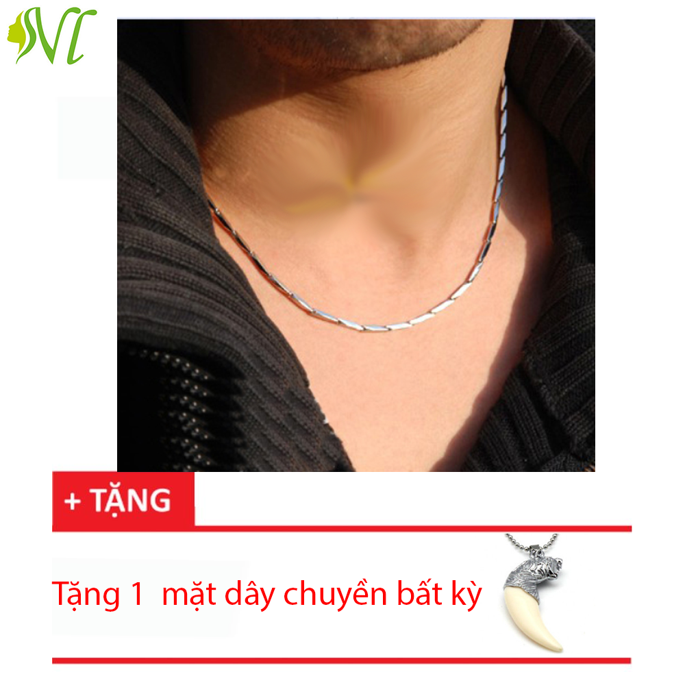 Dây chuyền inox nam kiểu hỏa tiển trơn  không đen dị ứng