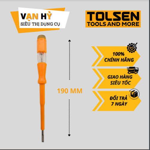 Bút thử điện tolsen 190mm 38115