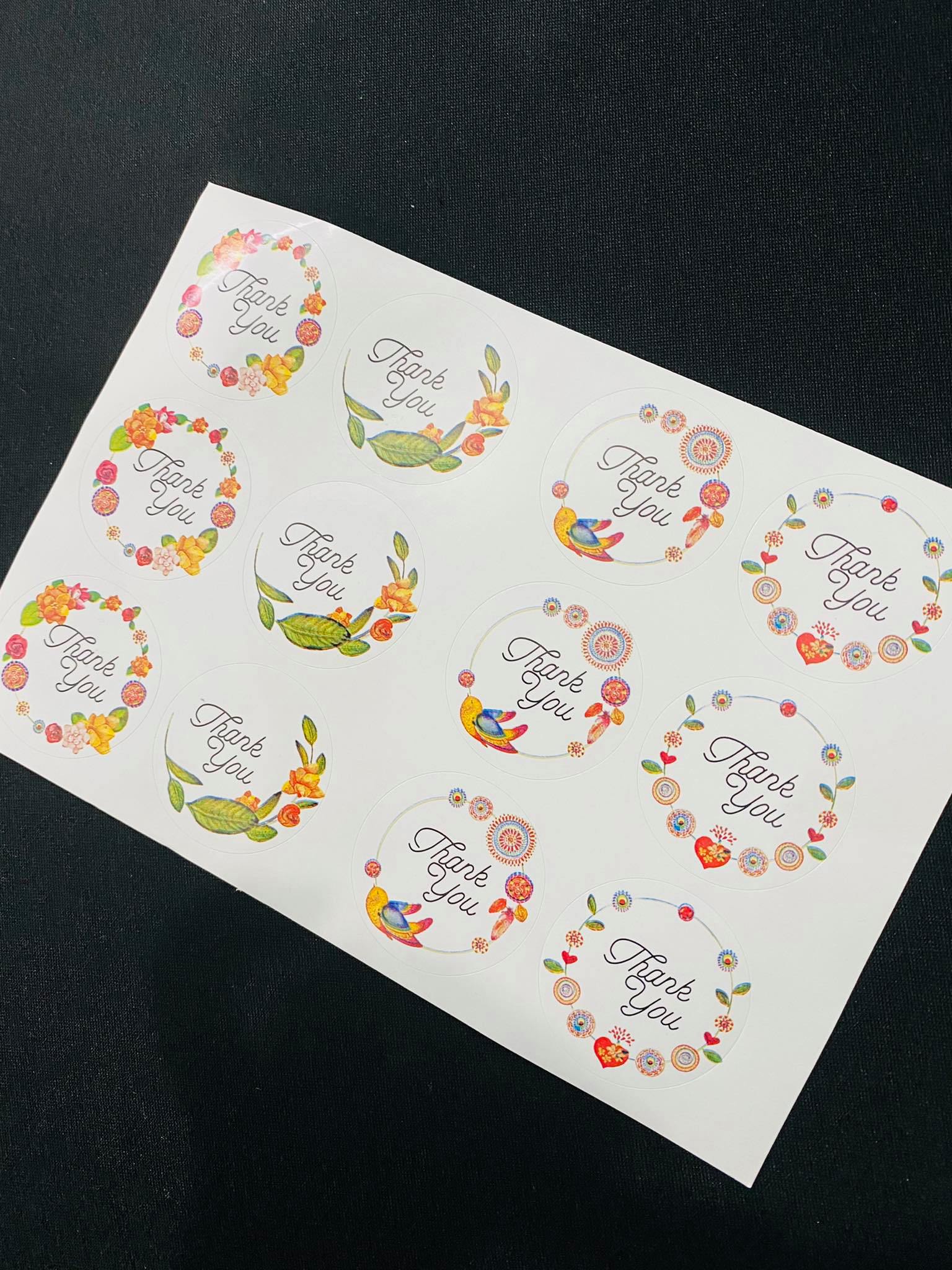 Sticker in chữ thank you