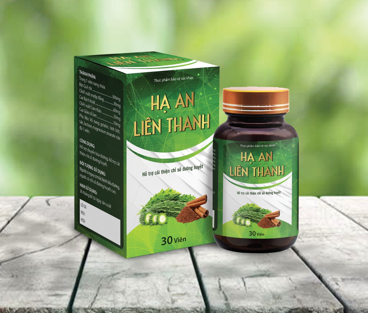 Viên Uống Giảm Tiểu Đường Hạ An Liên Thanh- Giúp Giảm Cholesterol Máu, Cải Thiện Biến Chứng Tiểu Đường,Điều Hòa Huyết Áp- Hộp 30 viên