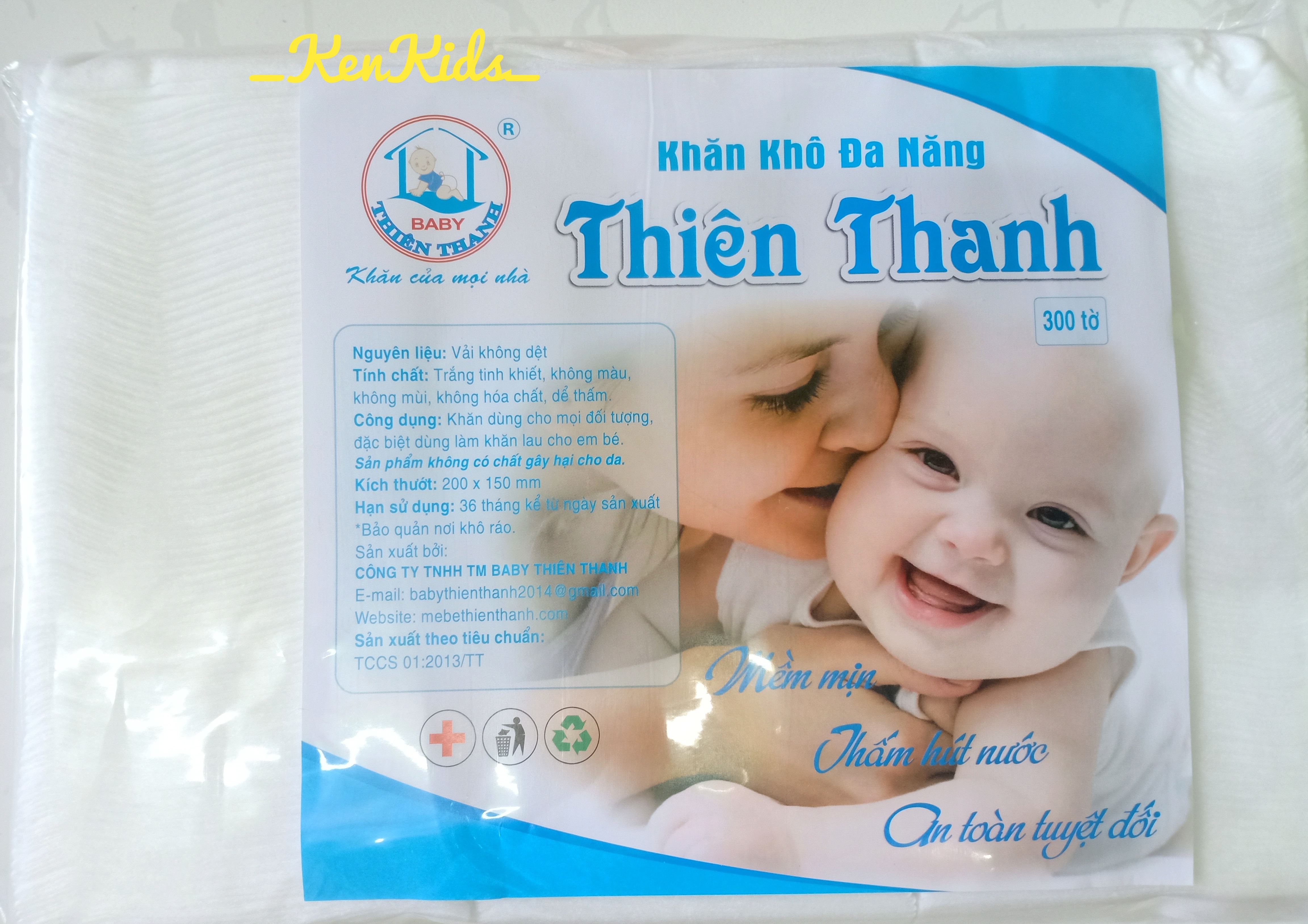 1 gói 300 tờ Khăn khô đa năng siêu mềm THIÊN THANH