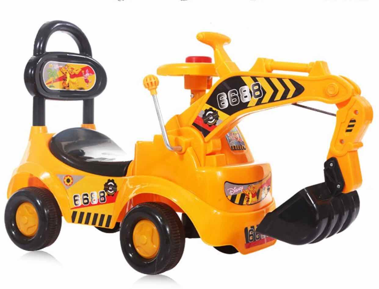 Xe chòi chân cần cẩu máy xúc cho bé- chất liệu cao cấp tăng cường khả năng vận động- bé vui chơi mẹ yên tâm đồ chơi ngoài trời