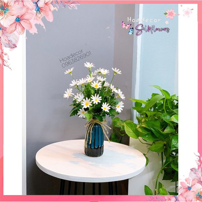 Chậu hoa giả để bàn vitage siêu chảnh