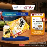 [Mua 1 Giảm 25%] Bia Sư Tử Trắng White Lion - Thùng 24 lon x 330ml (Bao bì có thể thay đổi theo đợt nhập)