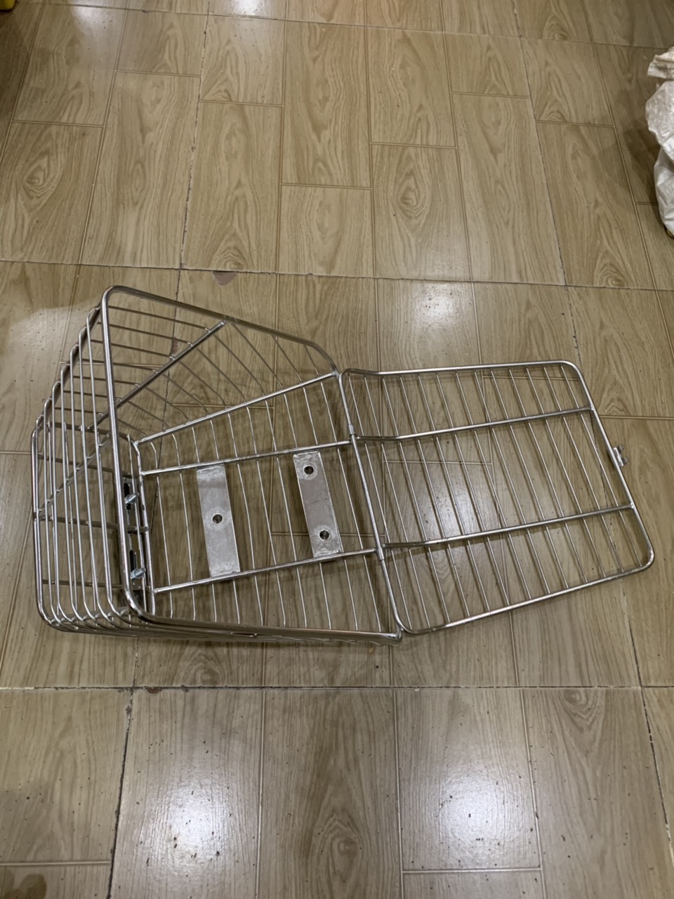 Rổ trước xe wave nhỏ có nắp inox