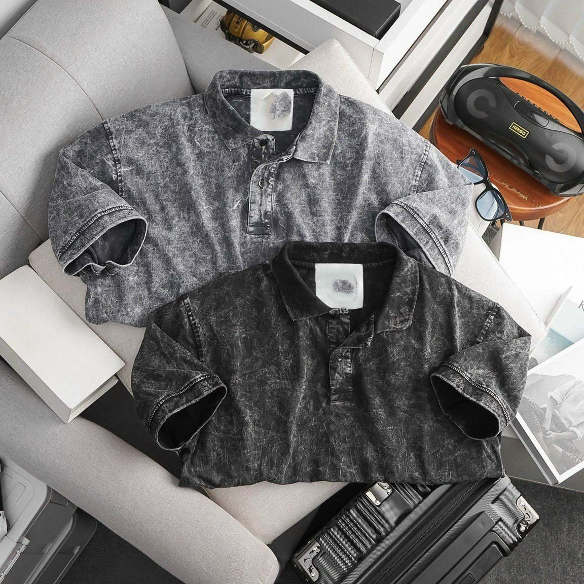 Bigsize - áo thun polo wash form bigsize 90kg - 100kg