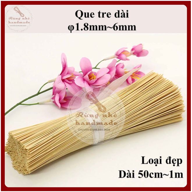 Tăm tre, 0.5kg loại đẹp, đã làm nhẵn, đường kính 1.8mm~5mm, dài tầm 50cm ~ 100cm