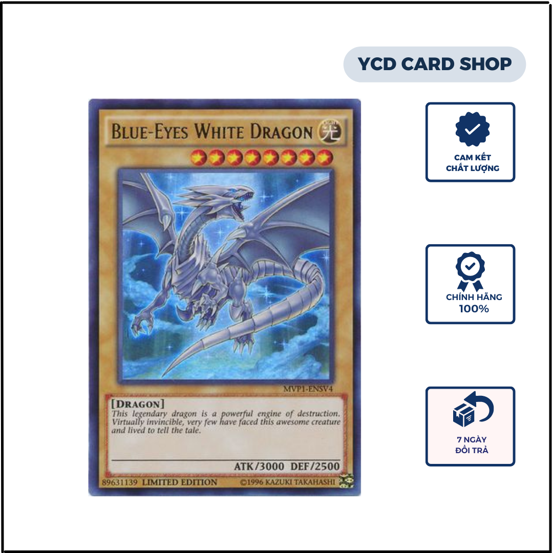 Thẻ bài Yugioh chính hãng Blue-Eyes White Dragon Ultra Rare