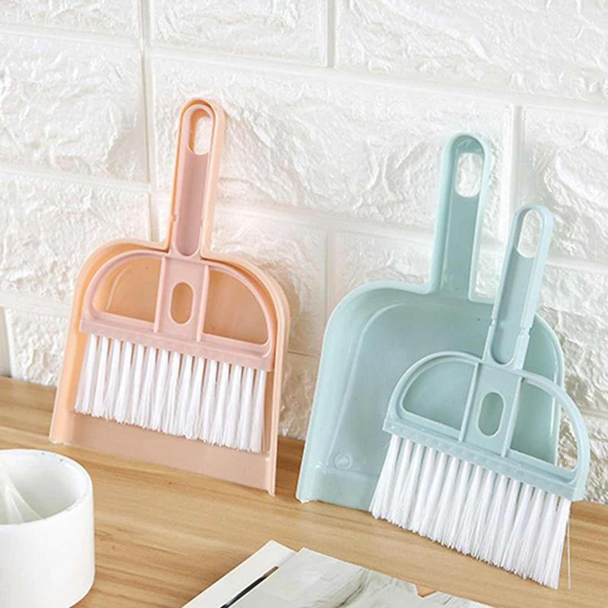 Bộ chổi quét và hốt rác mini - quét bàn phím, học tủ, bàn thờ