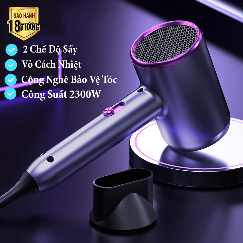 Máy sấy tóc 2 chiều nóng lạnh tạo kiểu chuẩn salon công suất lớn 2300W, nhanh khô, 3 chế độ sấy, tạo kiểu chăm sóc tóc tặng kèm đầu sấy, máy sấy tóc hair dryer máy sấy tóc 2 chiều nóng lạnh máy sáy tóc máy sấy máy sấy tóc cao cấp máy sâý tóc máy sấy tóc m