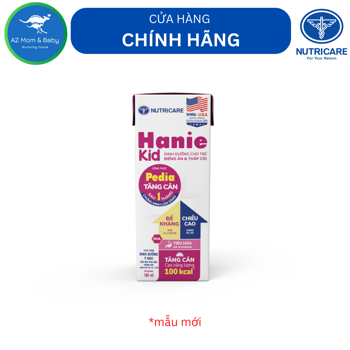 Thùng sữa bột pha sẵn Nutricare Hanie Kid - dinh dưỡng cho trẻ biếng ăn và suy dinh dưỡng