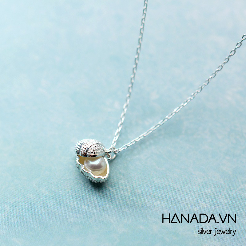 Dây chuyền bạc hanada vỏ sò - ngọc trai n10 1