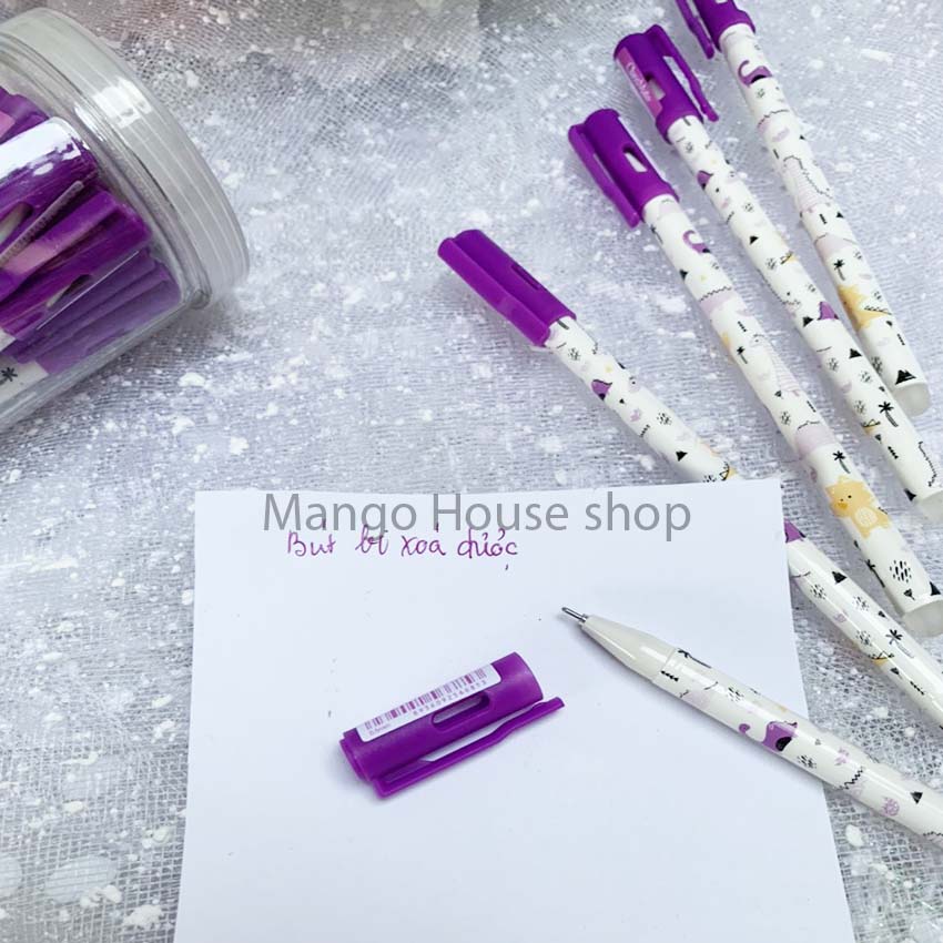 Bút bi gel xóa được Classmate - Set 10 cái, màu mực tươi sáng, tẩy xóa dễ dàng, bút đẹp, cầm tay thoải mái, cây bút xinh xắn, nhẹ- Mango House - Bút bi, bút gel, bút nước, bút tẩy, bút bi xóa được, bút viết.