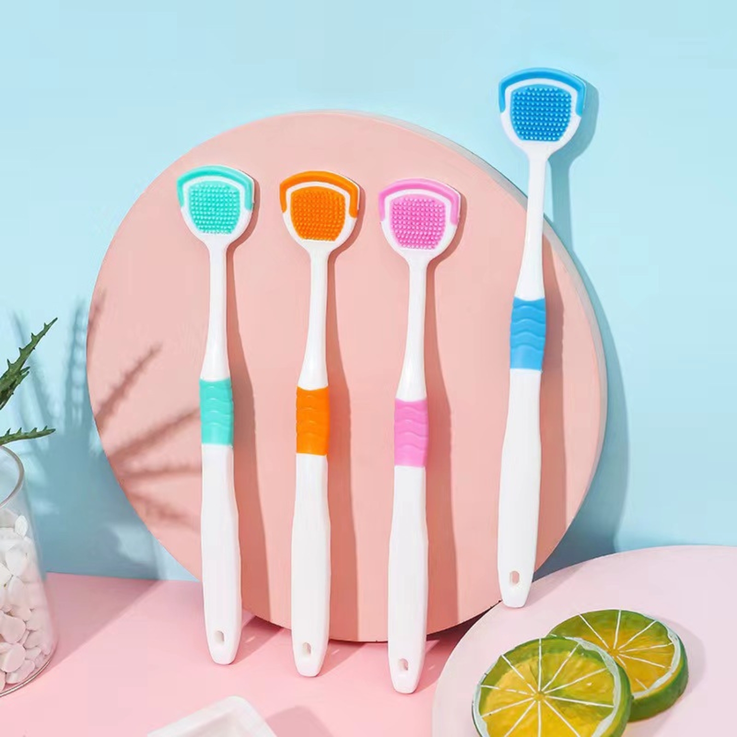 Bàn chải cạo lưỡi CLEANER . Dụng cụ vệ sinh lưỡi , rơ lưỡi mềm mại , vệ sinh răng miệng
