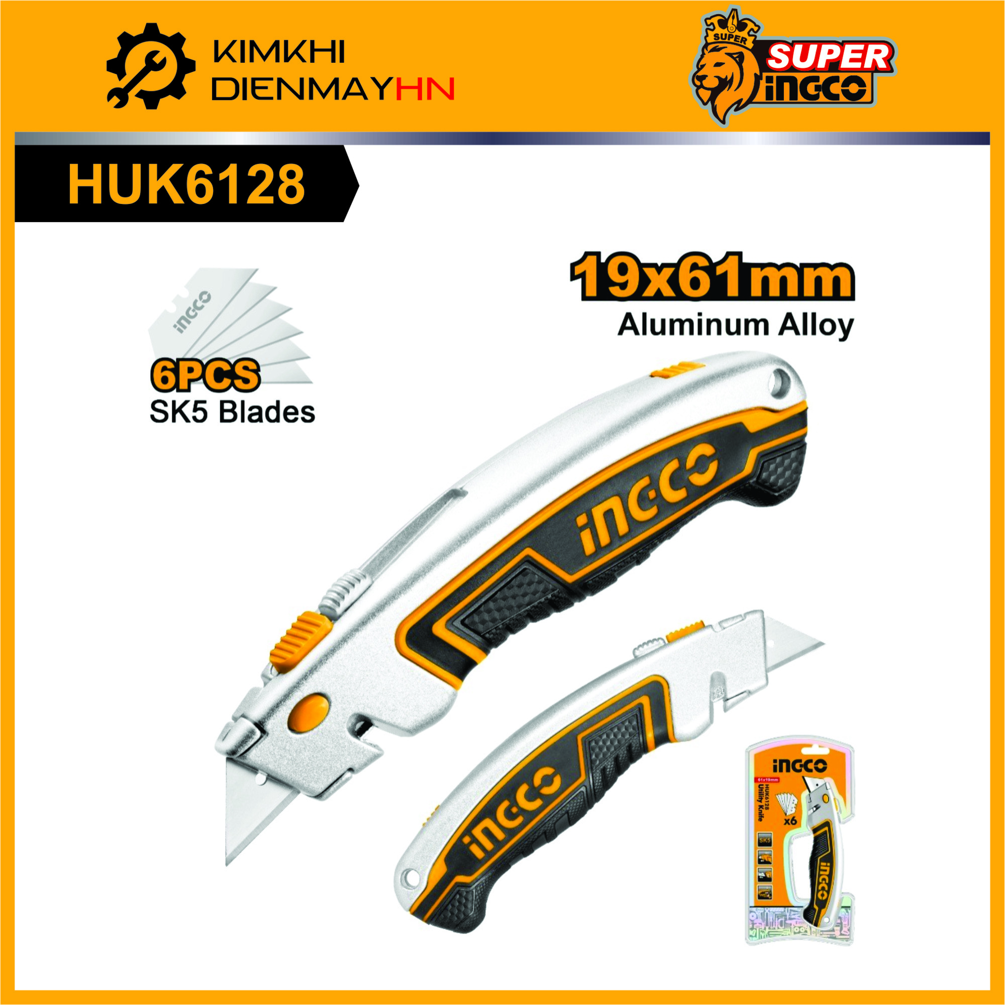 Dao rọc giấy cao cấp ingco huk6128
