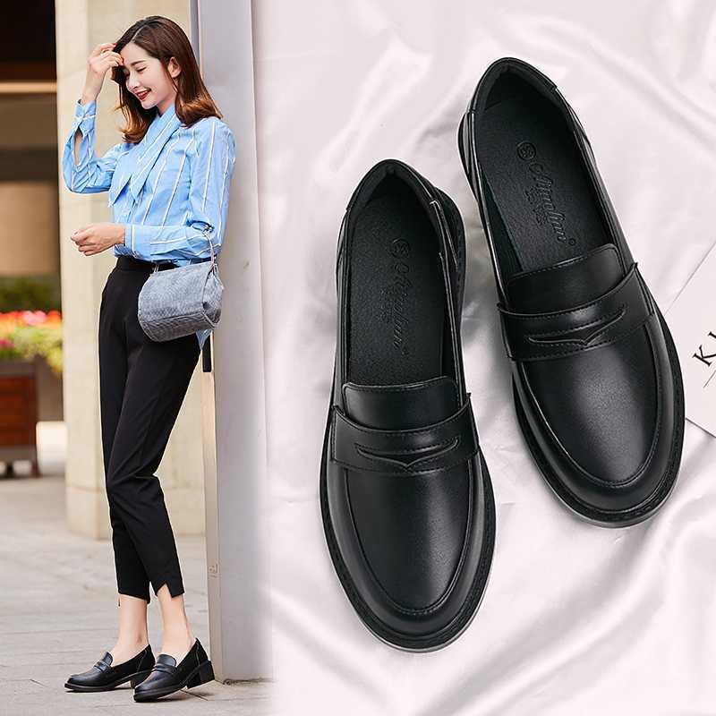 Giày lười nữ kiểu da trơn phong cách Hàn Quốc cho nữ
