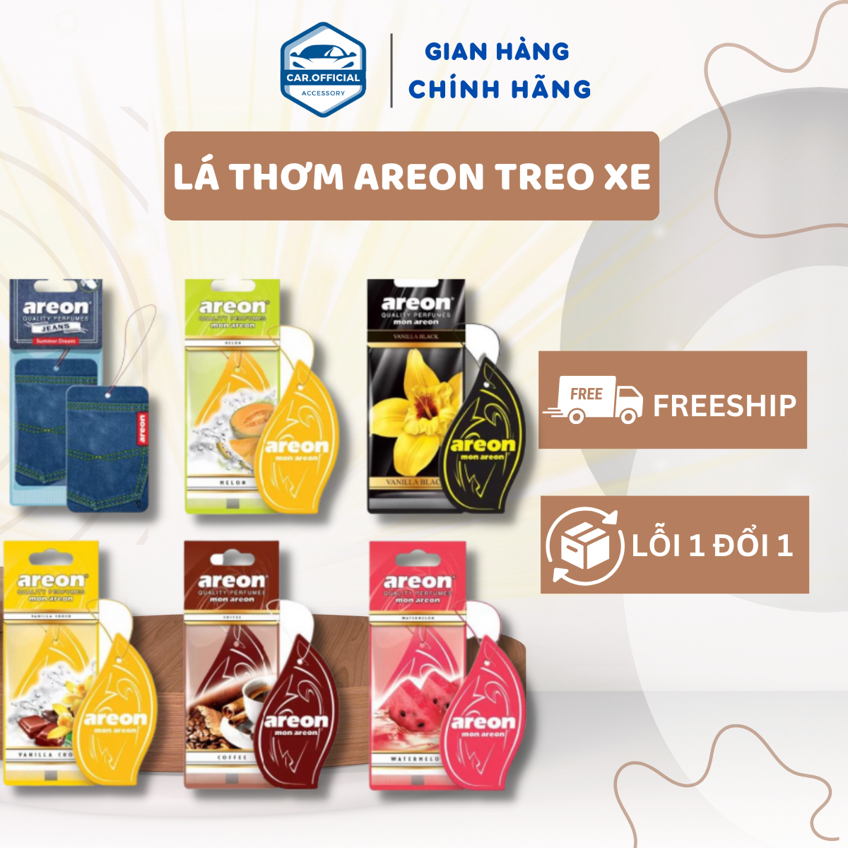 Lá thơm treo xe ô tô MON AREON - Nhập khẩu Bulgaria