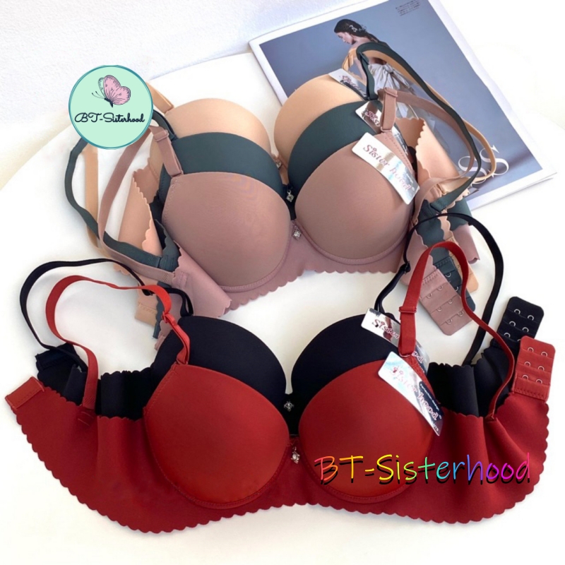 Áo ngực nữ Thái Lan Sisterhood 1843 có size 32 ,áo lót mút dày siêu đẩy tầm 3.5cm, dây áo chất su trơn mềm mịn, LAVENUSA