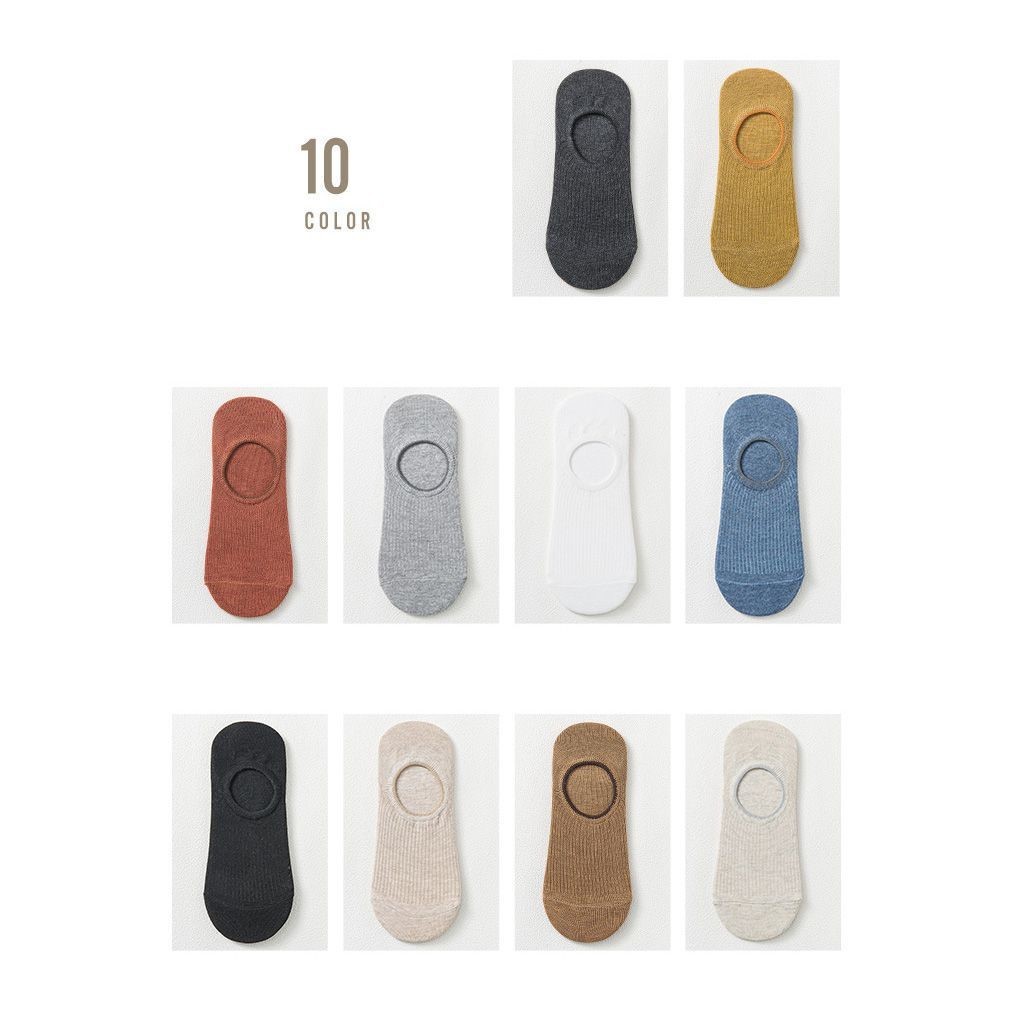 Bộ 10 đôi tất nam lười gân tăm chống hôi chân - giao màu ngẫu nhiên
