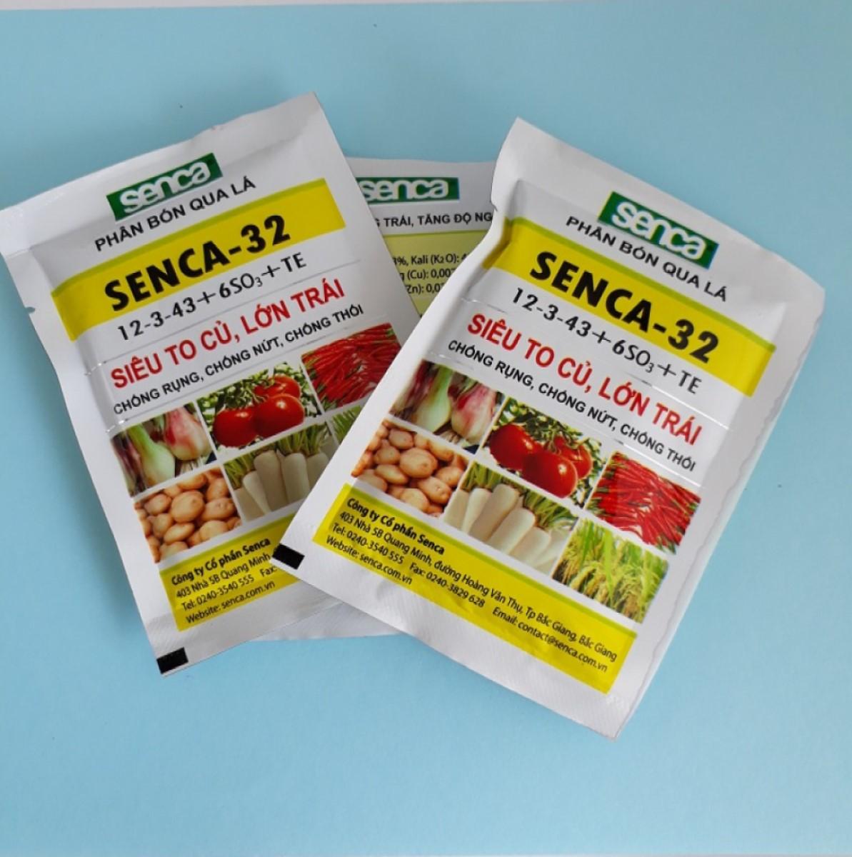 Phân bón lá SENCA 32 (15g) tăng khả năng ra hoa đậu quả, tăng trọng lượng củ, quả mã đẹp.