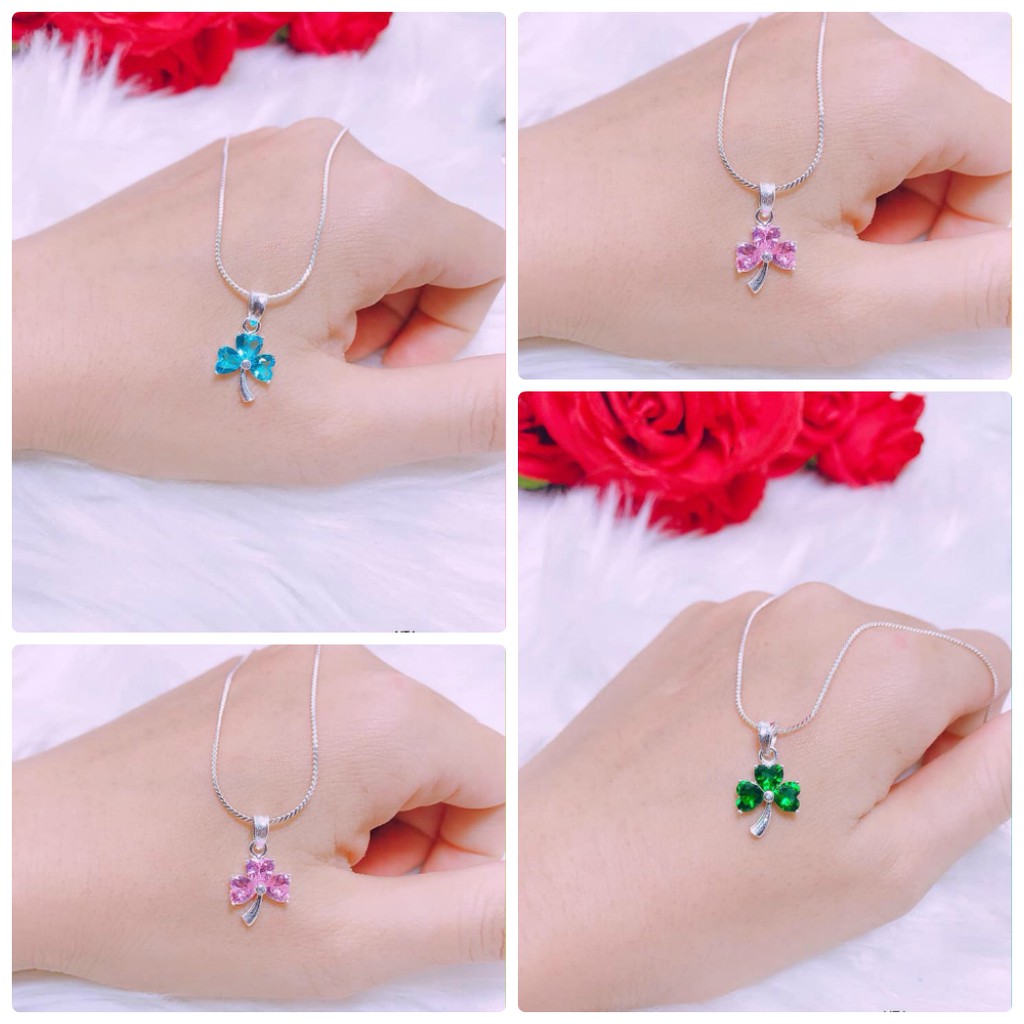 Dây chuyền bạc cỏ 3 lá