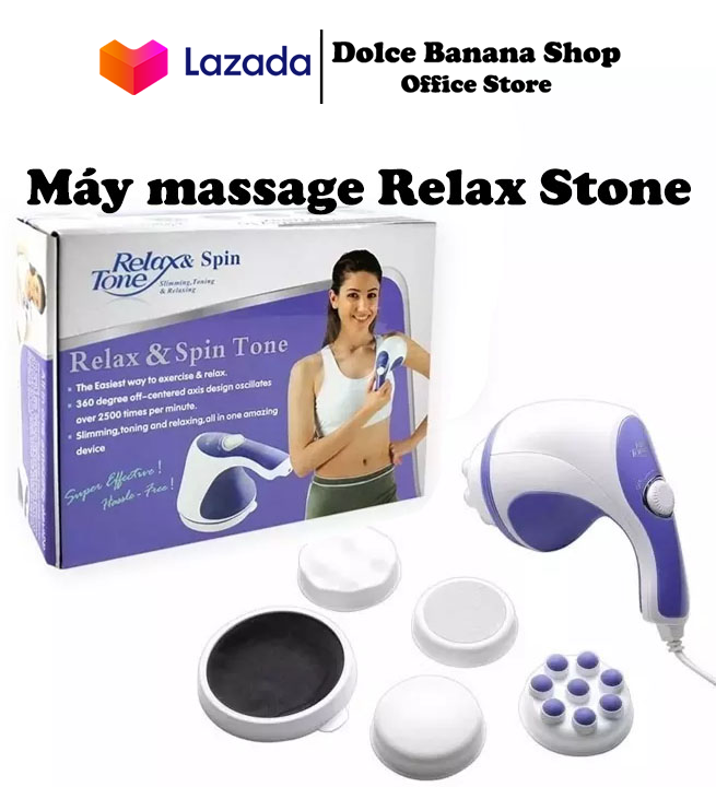 Máy Massage Cầm Tay Relax And Spin Tone Nhỏ Gọn Chất Liệu Cao Cấp Đánh Tan Mỡ Bụng Giúp Lưu Thông Tuần Hoàn Khí Huyết Máy Massage Toàn Thân Giá Rẻ Máy Massage Cầm Tay Relax & Spin Tone Chất Lượng Cao Siêu Tiện Lợi Giá Tốt