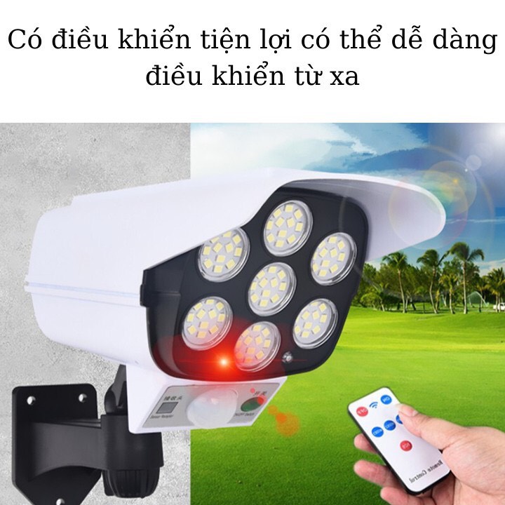 Đèn năng lượng mặt trời hình camera chống trộm 100 % tiết kiệm điện