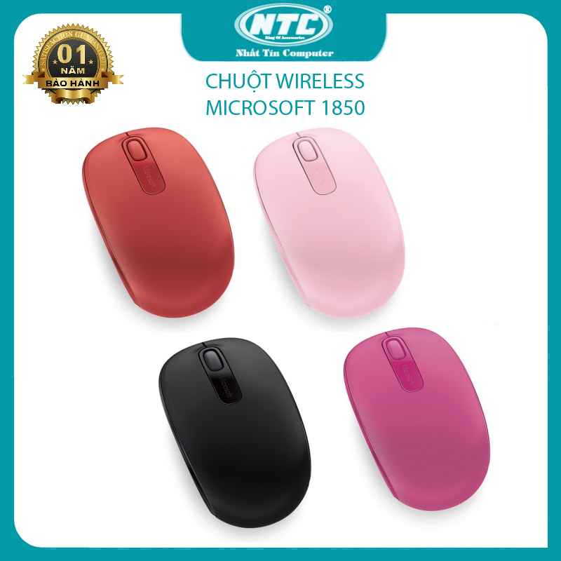 [DUY NHẤT 15.04 - NHẬP MÃ LAZSOCIALSALE1503 GIẢM 15% CHO ĐƠN 250K] Chuột không dây Microsoft wireless Mobile 1850 siêu bền - Nhất Tín Computer