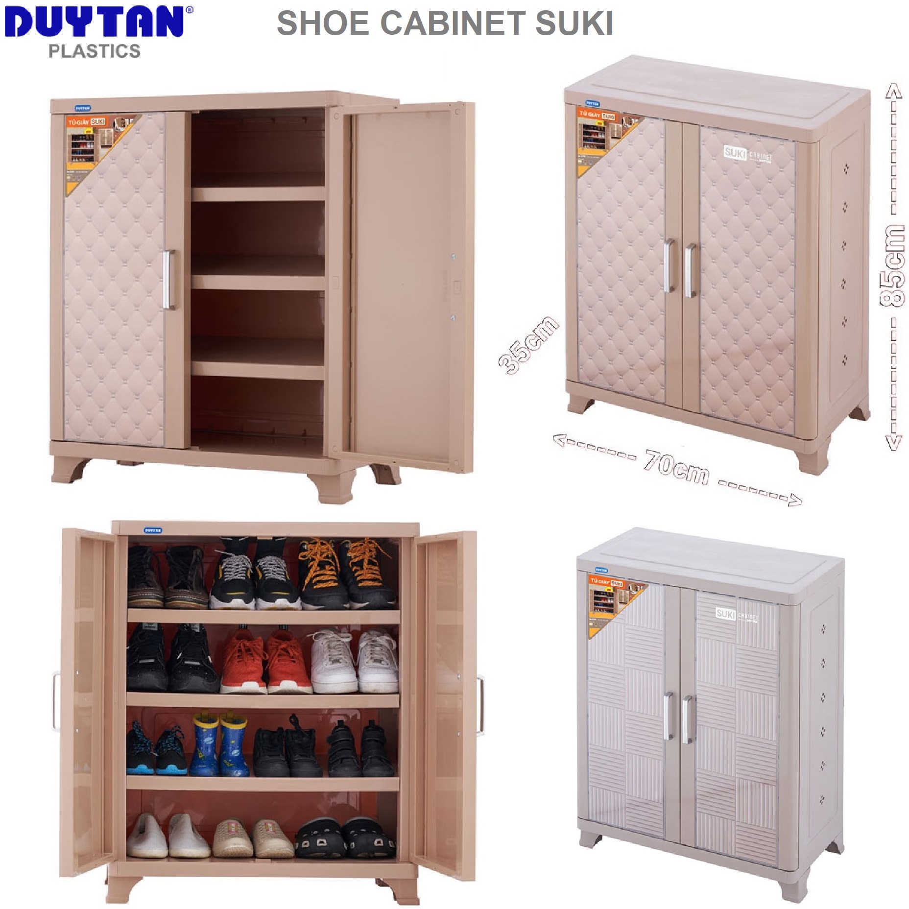 Tủ kệ giày dép Suki Duy Tân 4ngăn