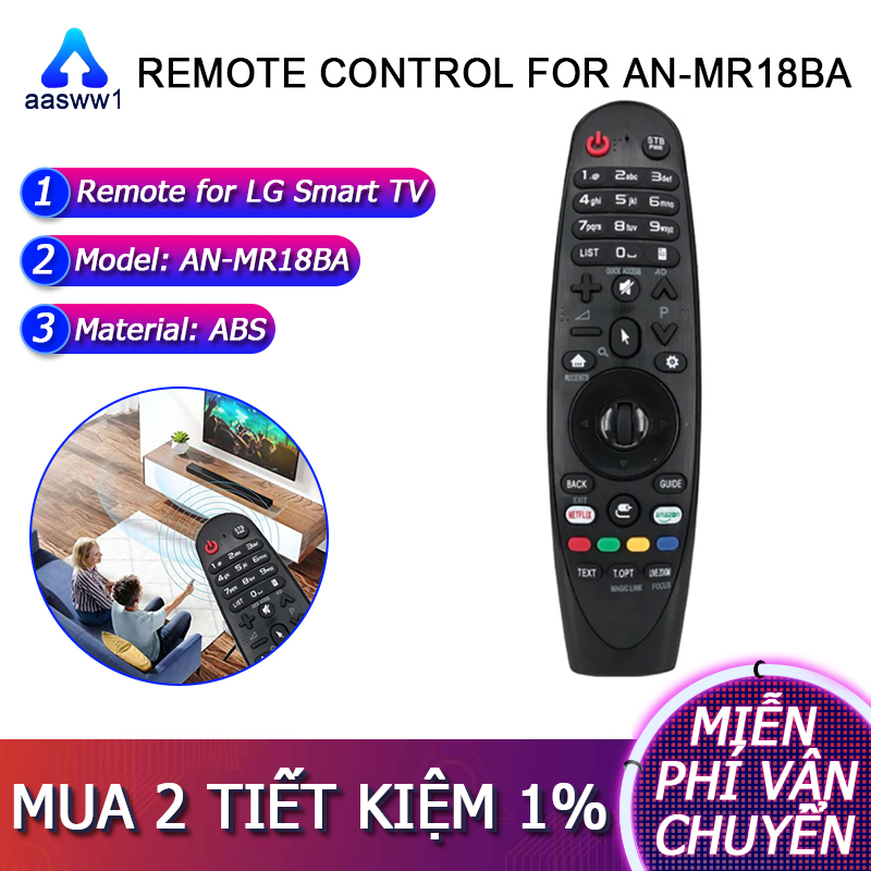 Remote Control AEU Magic AN-MR18BA/19BA AKB753 75501MR-600 Replacement for LG Smart TV(Infrared)