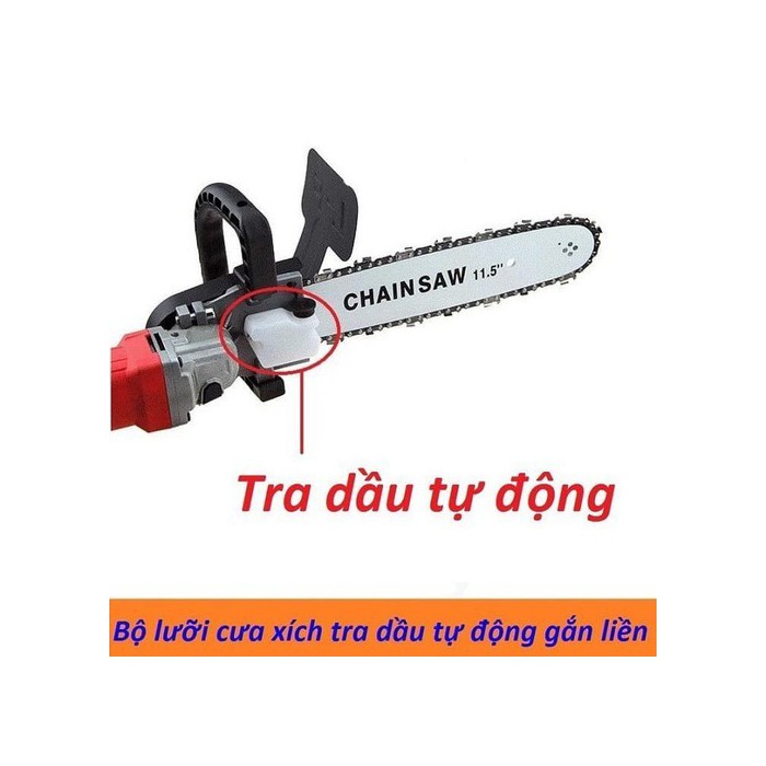 Lưỡi cưa xích gắn máy mài Loại Xịn có bình tra dầu tự động gắn liền
