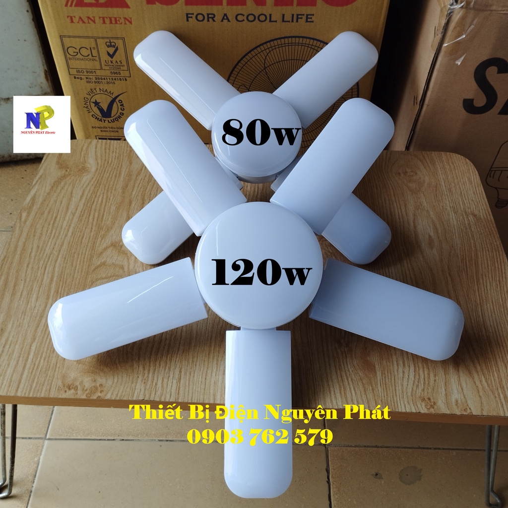 Đèn led hình cánh quạt đuôi đèn e27 - bóng siêu sáng