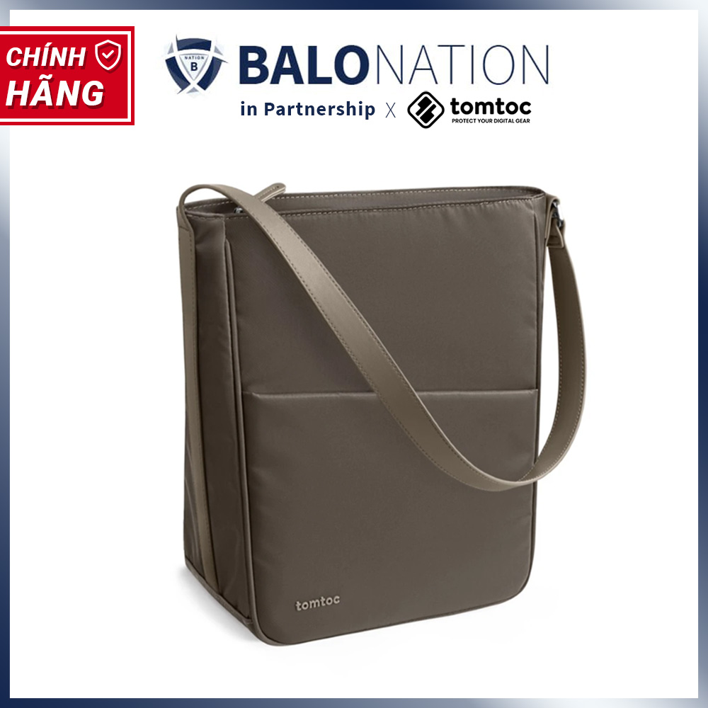 [CHÍNH HÃNG] Túi Đeo Vai Kiêm Balo Laptop TOMTOC Slash Sling Bag Taupe 11 inch H63A1K1 / Ultrabook 13 14 inch H63C1K1