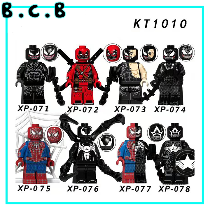 KT1010 Đồ chơi lắp ráp minifigures mô hình siêu anh hùng super heroes Marvels DC spider man venom