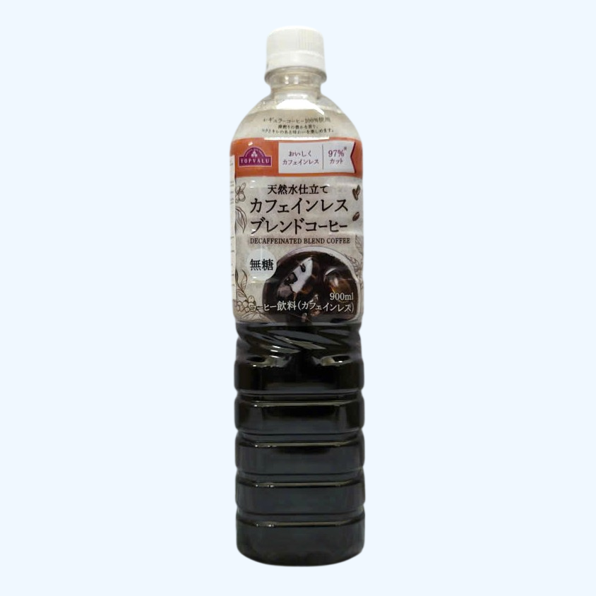 TOPVALU -- Chai DECAF 900ml -- CÀ PHÊ KHÔNG CHỨA CAFFEIN NHẬT BẢN UCC Decaffeinated Blend Coffee