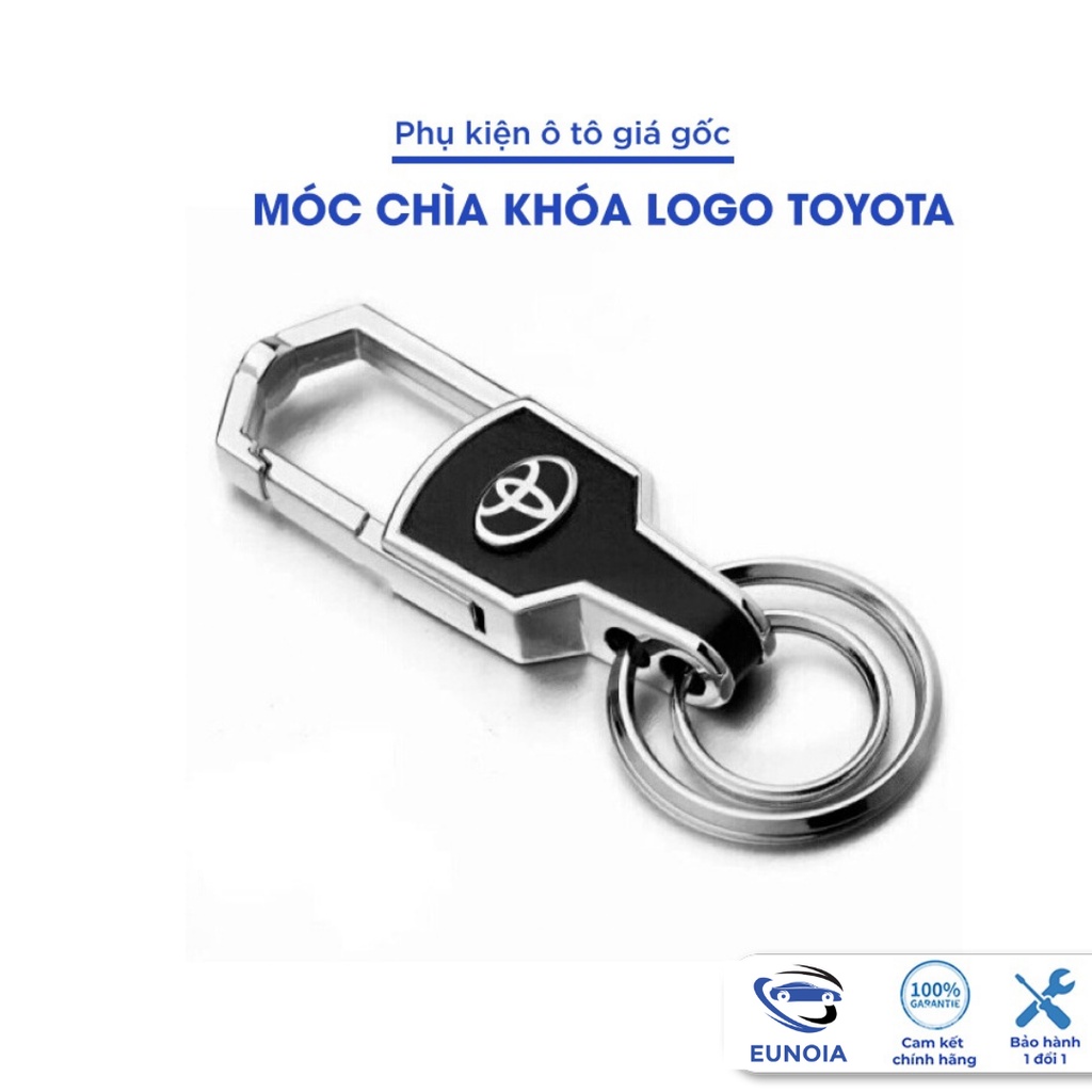 Móc khóa da cao cấp logo hãng Toyota Vios Corolla Cross Altis Innova Camry - Phụ Kiện Đồ Chơi Ô Tô Xe Hơi EUNOIA