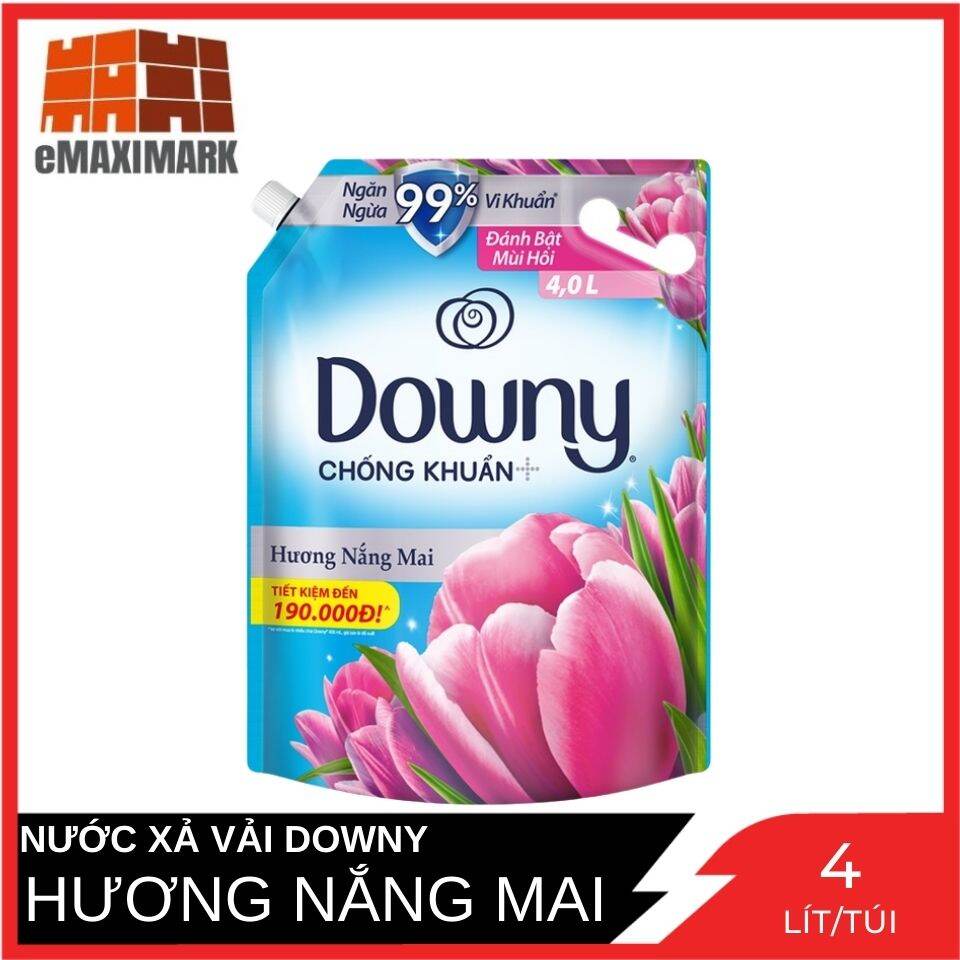 Nước xả vải downy hương nước hoa cao cấp túi 4l hương nắng mai