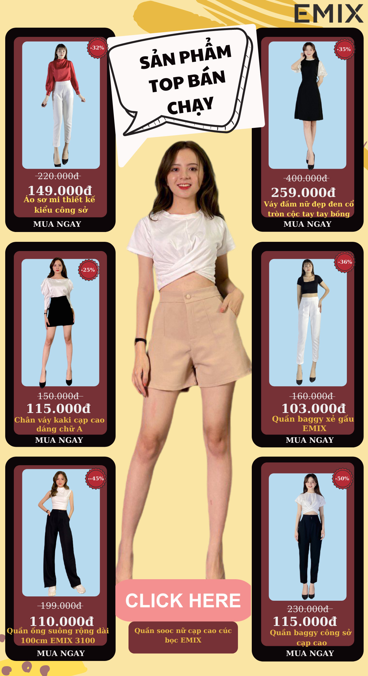 Váy đầm nữ kẻ caro đẹp thiết kế cổ vuông cúc dọc thân màu đen EMIX