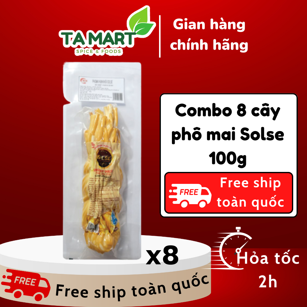 Combo 8 Phô Mai Dây Hun Khói 100g - Phô mai sợi xông khói - Ăn vặt văn phòng tiện lợi, chay/mặn dùng được- Combo 8 Russian Smoked Cheese 100g