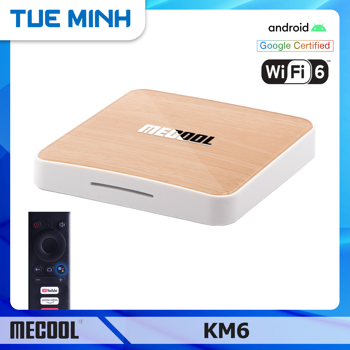 Android tv box mecool km6 - ram 4gb, wifi 6, androidtv ce