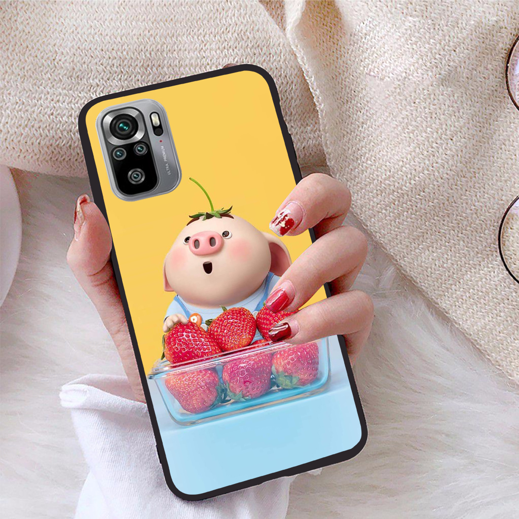 Ốp lưng xiaomi redmi note 10s viền dẻo tpu bst pig cute