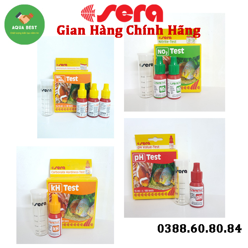 Combo 4 bộ test sera ph, kh, no2, nh3
